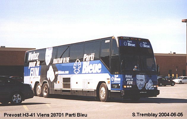 BUS/AUTOBUS: Prevost H3-41 1998 Parti Bleu