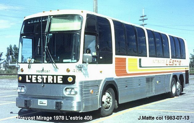BUS/AUTOBUS: Prevost Le Mirage 1978 Estrie