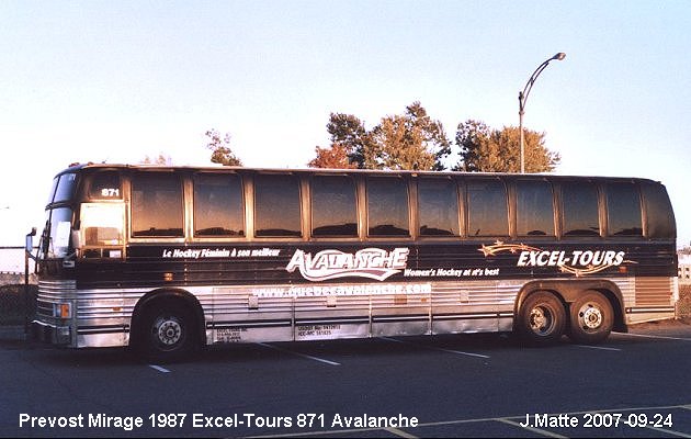 BUS/AUTOBUS: Prevost Mirage 1987 Excel-Tours