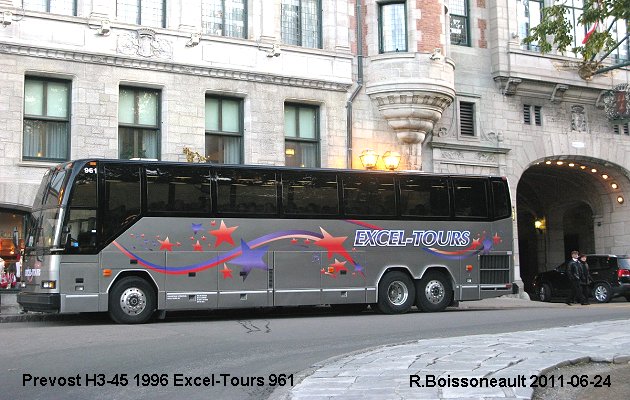 BUS/AUTOBUS: Prevost H3-45 1996 Excel-Tour
