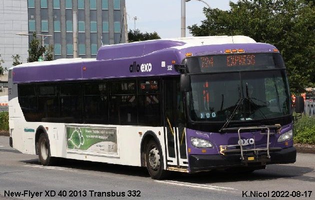 BUS/AUTOBUS: New Flyer XD 40 2013 Transbus