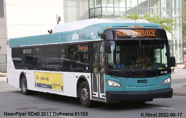 BUS/AUTOBUS: New Flyer XD 40 2011 Dufresne