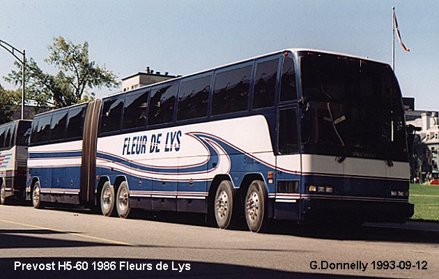 BUS/AUTOBUS: Prevost H5-60 1986 Fleurs de Lys