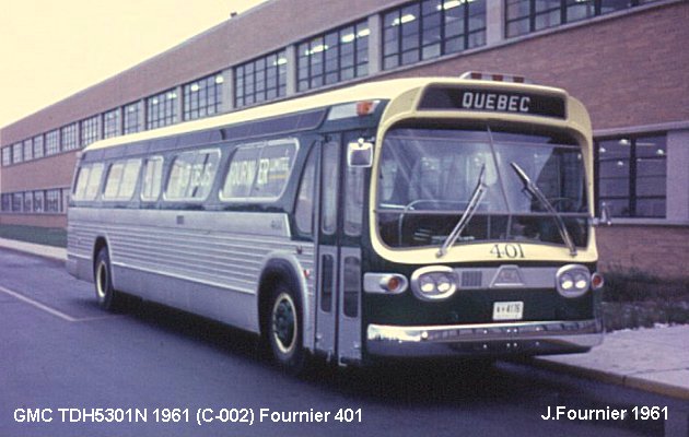 BUS/AUTOBUS: GMC TDH 5301N 1961 Fournier