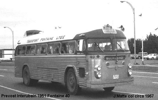 BUS/AUTOBUS: Prevost Interurbain 1951 Fontaine