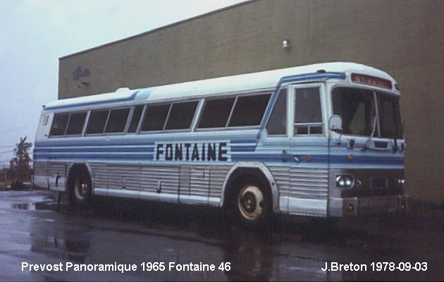 BUS/AUTOBUS: Prevost Panoramique 1965 Fontaine