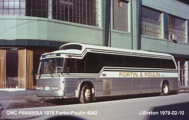 BUS/AUTOBUS: GMC P8M4905A 1976 Fortin-Poulin