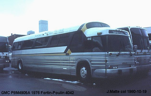 BUS/AUTOBUS: GMC P8M4905A 1976 Fortin-Poulin