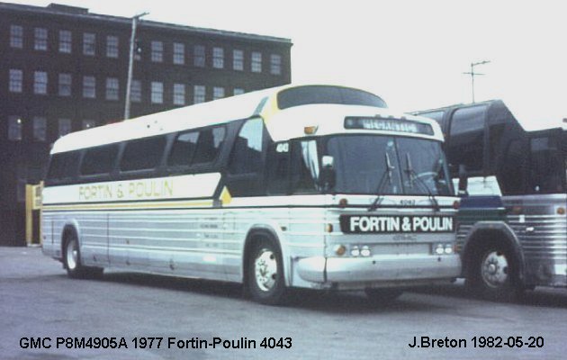 BUS/AUTOBUS: GMC P8M4905A 1977 Fortin-Poulin