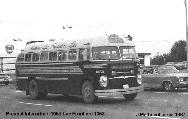 BUS/AUTOBUS: Prevost Interurbin 1953 Lac Frontiere