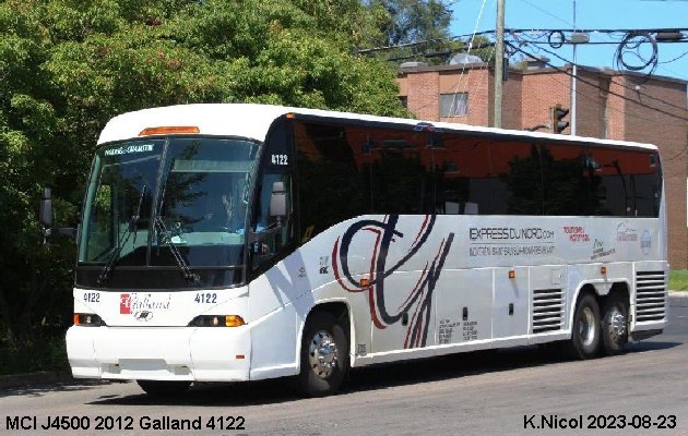 BUS/AUTOBUS: MCI J4500 2012 Galland