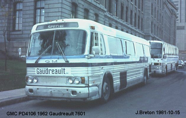 BUS/AUTOBUS: GMC PD4106 1962 Gaudreault