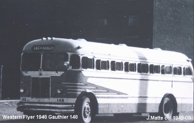 BUS/AUTOBUS: Western Flyer T 32 36 1948 Gauthier Autobus (Deschambault)