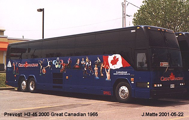 BUS/AUTOBUS: Prevost H3-45 2000 Great Canadian Tours