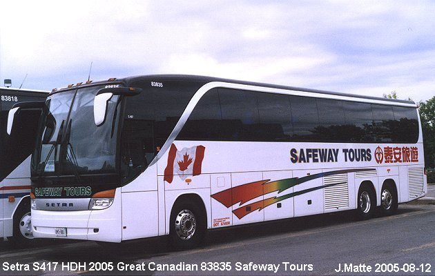 BUS/AUTOBUS: Setra S417HDH 2005 Great Canadian