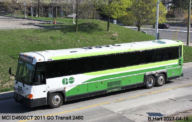 BUS/AUTOBUS: MCI D4500CT  2011 Go Transit