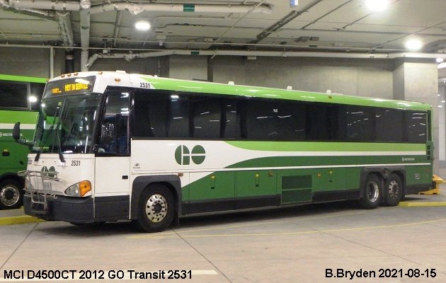BUS/AUTOBUS: MCI D4500CT 2012 Go Transit