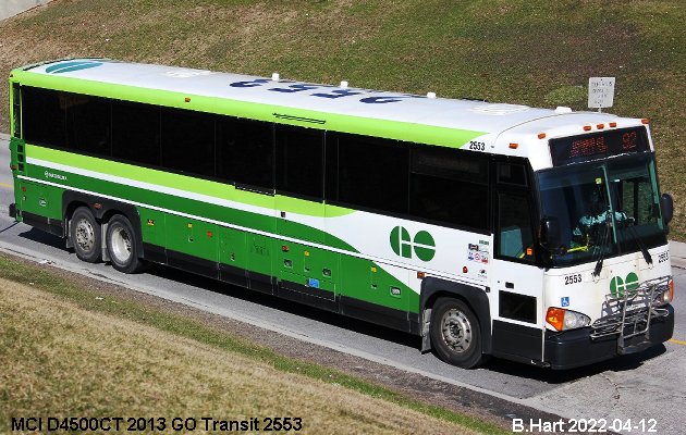 BUS/AUTOBUS: MCI D4500CT 2013 Go Transit