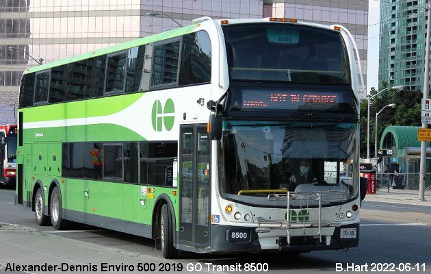 BUS/AUTOBUS: Alexander-Dennis Enviro 500 2019 Go Transit