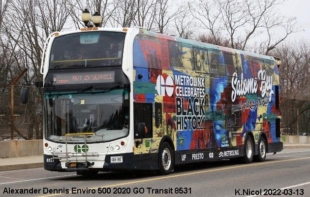 BUS/AUTOBUS: Alexander-Dennis Enviro 500 2020 Go Transit