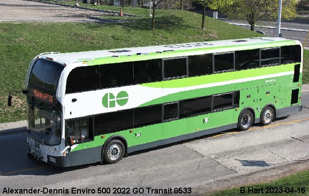 BUS/AUTOBUS: Alexander-Dennis Enviro 500 2022 Go Transit