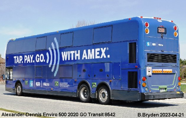 BUS/AUTOBUS: Alexander-Dennis Enviro 500 2020 Go Transit