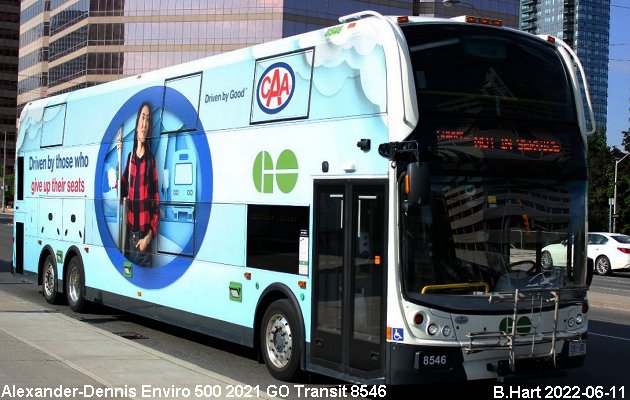 BUS/AUTOBUS: Alexander-Dennis Enviro 500 2021 Go Transit