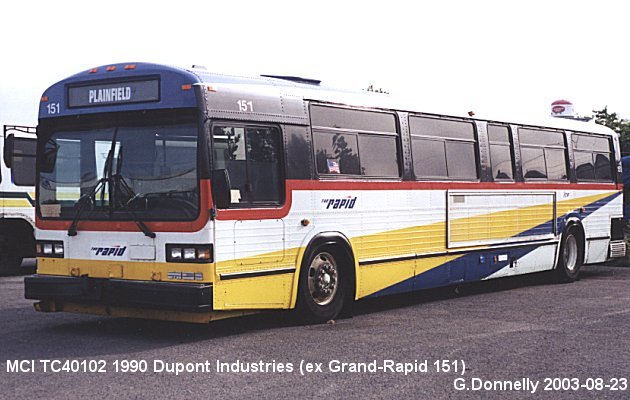 BUS/AUTOBUS: MCI Classic 1990 Dupont Industries