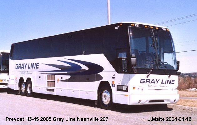BUS/AUTOBUS: Prevost H3-45 2005 Gray Line Nashville