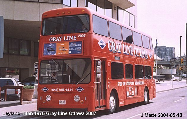 BUS/AUTOBUS: Leyland Titan 1975 Gray Line Ottawa