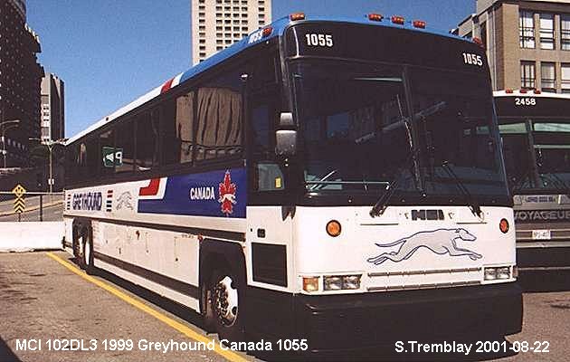 BUS/AUTOBUS: MCI 102DL3 1999 Greyhound (Canada)