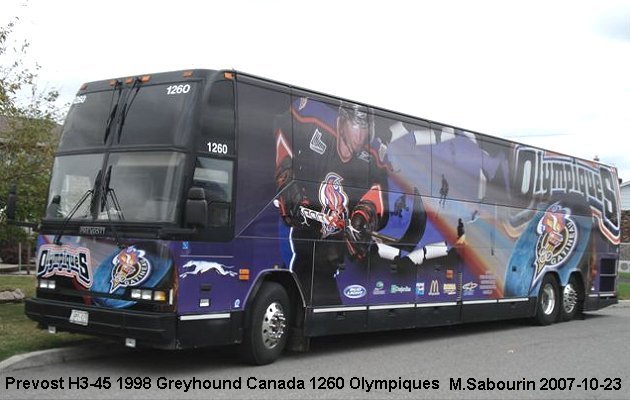 BUS/AUTOBUS: Prevost H3-45 1998 Greyhound Canada