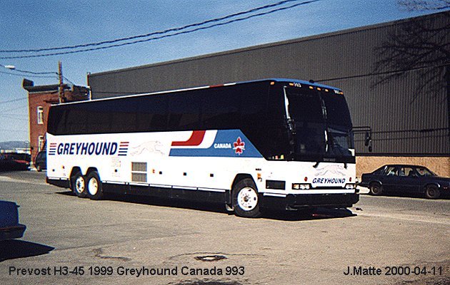 BUS/AUTOBUS: Prevost H3-45 1999 Greyhound (Canada)