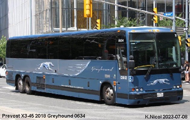 BUS/AUTOBUS: Prevost X3-45 2018 Greyhound