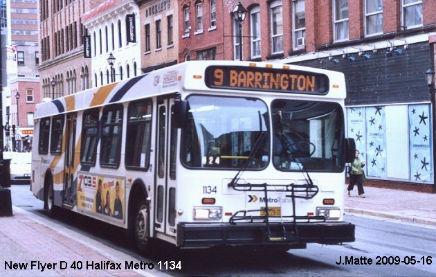 BUS/AUTOBUS: New Flyer D40 1995 Halifax Metro