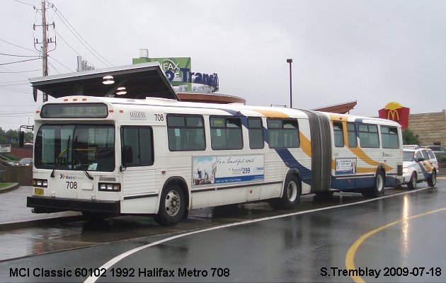 BUS/AUTOBUS: MCI TC60102N 1992 Halifax Metro
