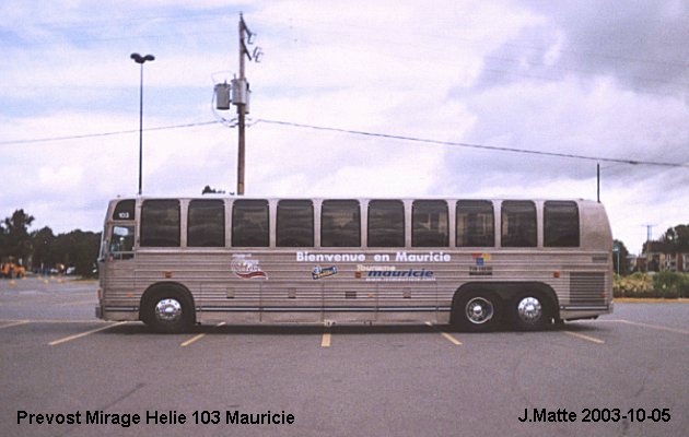 BUS/AUTOBUS: Prevost Le Mirage 1989 Helie
