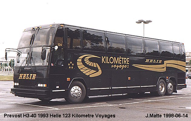 BUS/AUTOBUS: Prevost H3-40 1993 Helie/Kilometre Voyages