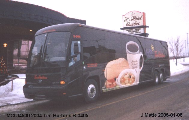 BUS/AUTOBUS: MCI J4500 2004 Tim Hortons