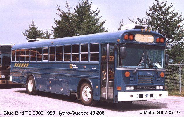 BUS/AUTOBUS: Blue Bird TC2000 1999 Hydro Quebec