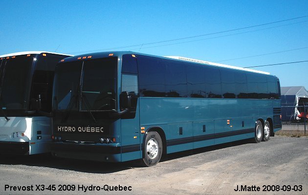 BUS/AUTOBUS: Prevost X3-45 2009 Hydro Quebec