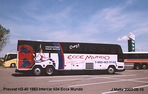 BUS/AUTOBUS: Prevost H3-40 1993 Intercar
