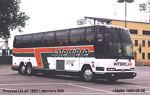 BUS/AUTOBUS: Prevost H3-40 1993 Intercar/Laterriere
