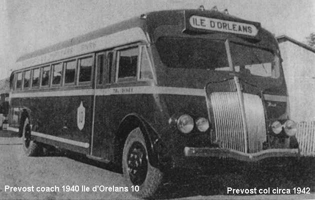 BUS/AUTOBUS: Prevost Coach 1940 Ile d Orleans