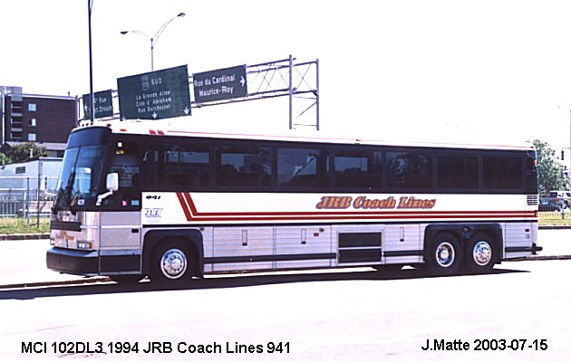 BUS/AUTOBUS: MCI 102A3 1994 JRB Coach Lines