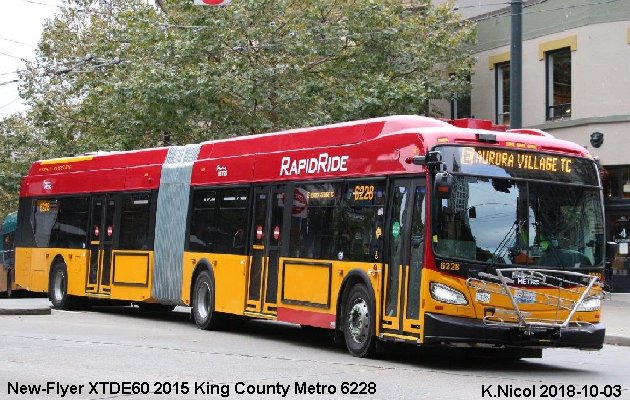 BUS/AUTOBUS: New Flyer XTDE60 2015 King County