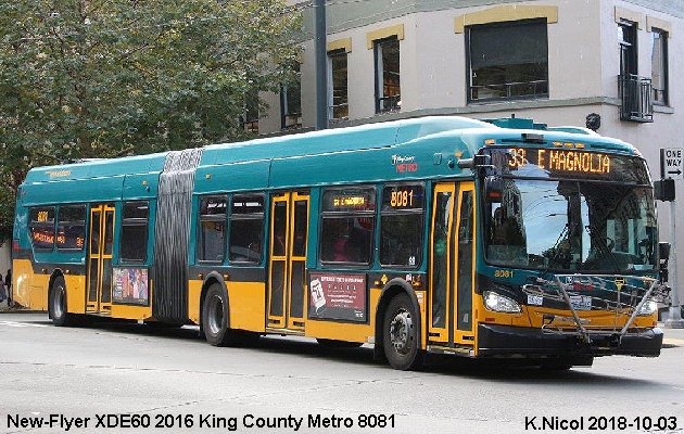 BUS/AUTOBUS: New Flyer XTDE60 2016 King County