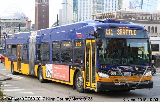 BUS/AUTOBUS: New Flyer XTDE60 2017 King County