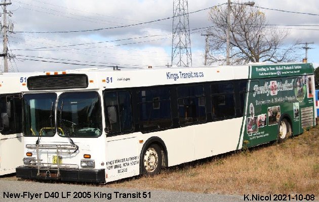 BUS/AUTOBUS: New Flyer D40LF 2005 Kings Transit