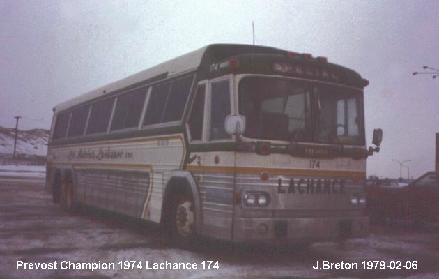 BUS/AUTOBUS: Prevost Champion 1974 Lachance
